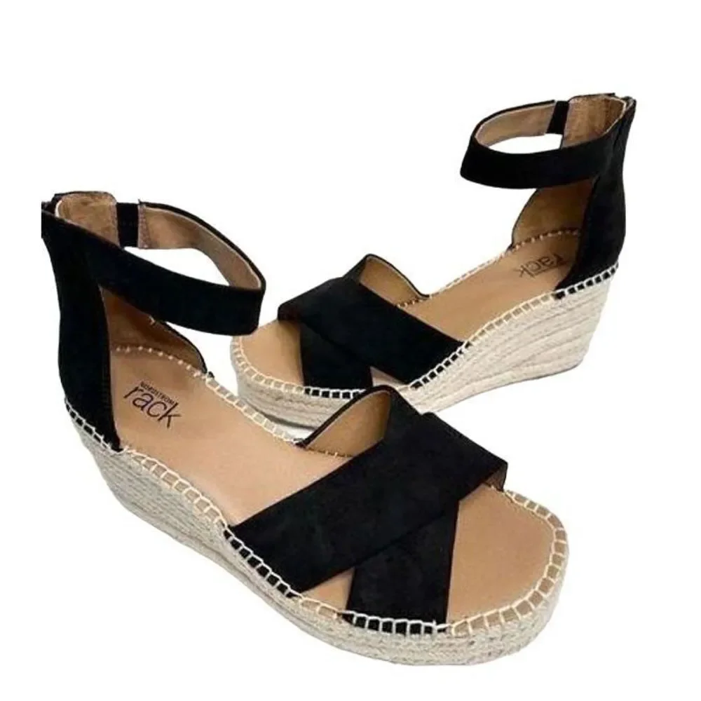 Nordstrom Rack Sandals Womens Caroline Platform Wedges Size 7.5
